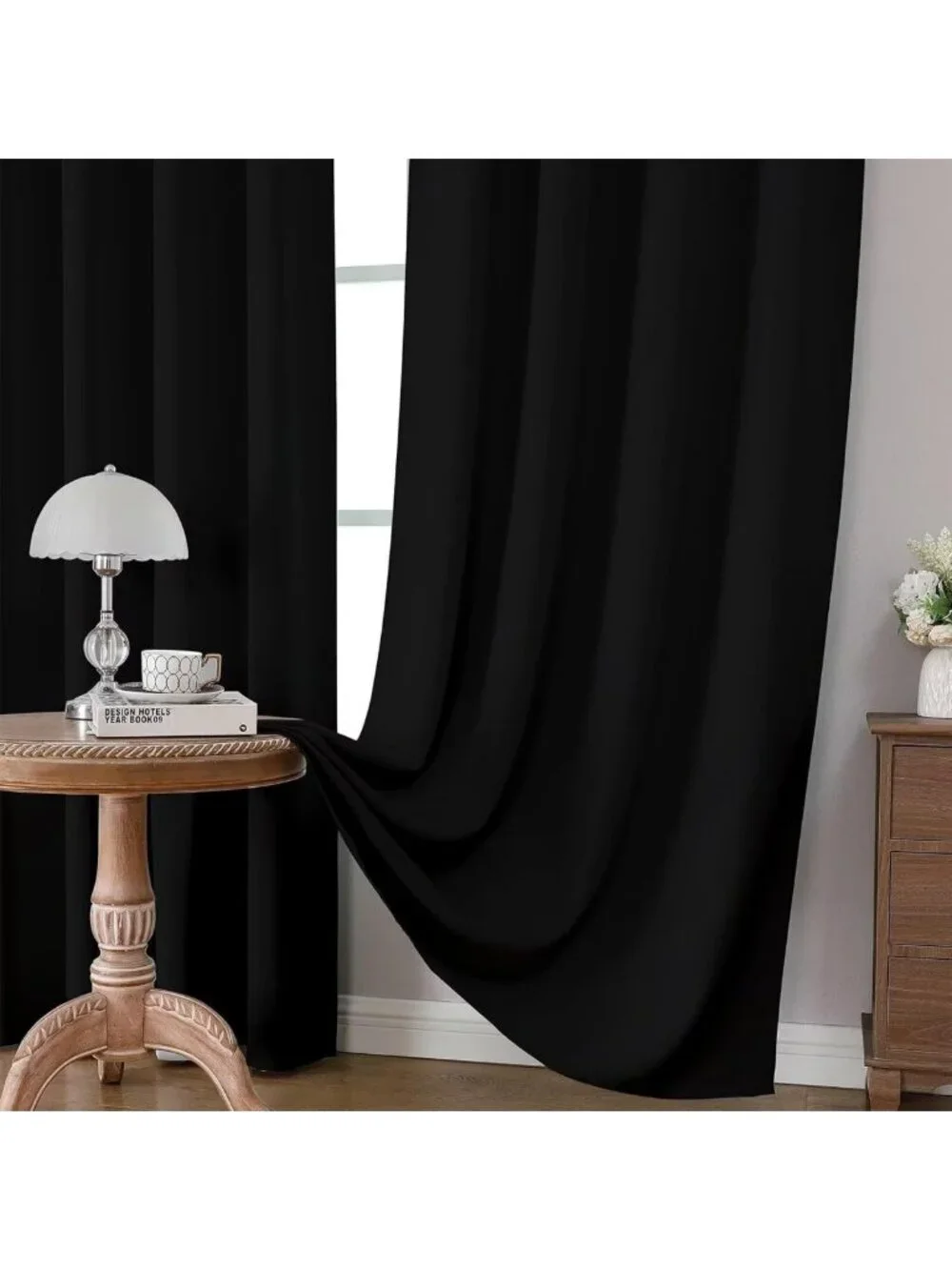 84-Inch Blackout Curtains - 2 Panel Set, Rod Pocket Thermal Room Darkening